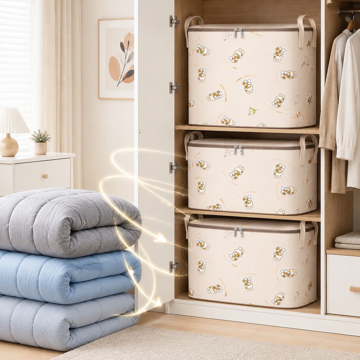 Sac de rangement grande capacité résistant à l'humidité et à la poussière