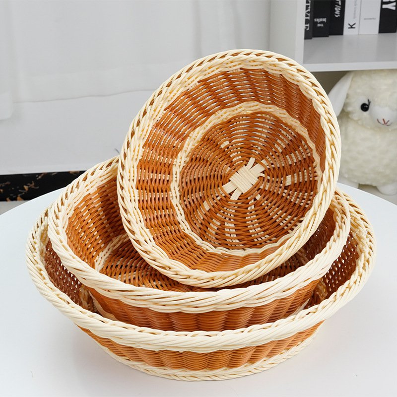 Imitation rattan fruit basket