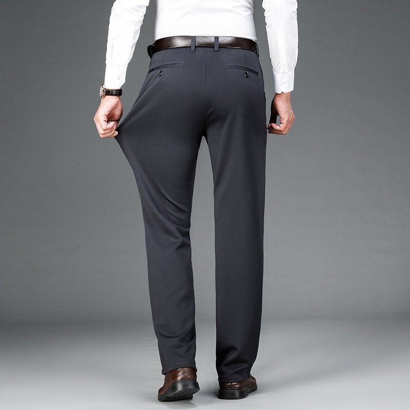 기모 도톰 일자 남바지 추동 와이드 빅사이즈 남성 캐주얼 팬츠 스판 입체 커팅 정장바지