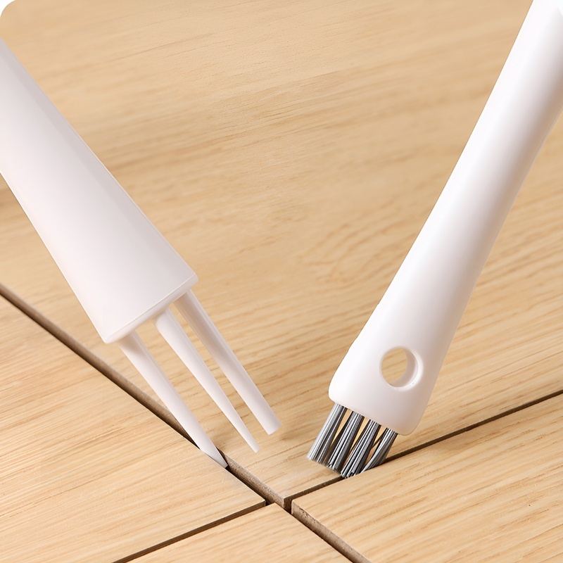 Dual-Ended Floor Scrub Brush and Slot Cleaning Tool