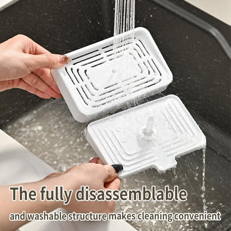 Dispensador automático de jabón multifuncional, fácil de presionar, ideal para limpieza de cocina
