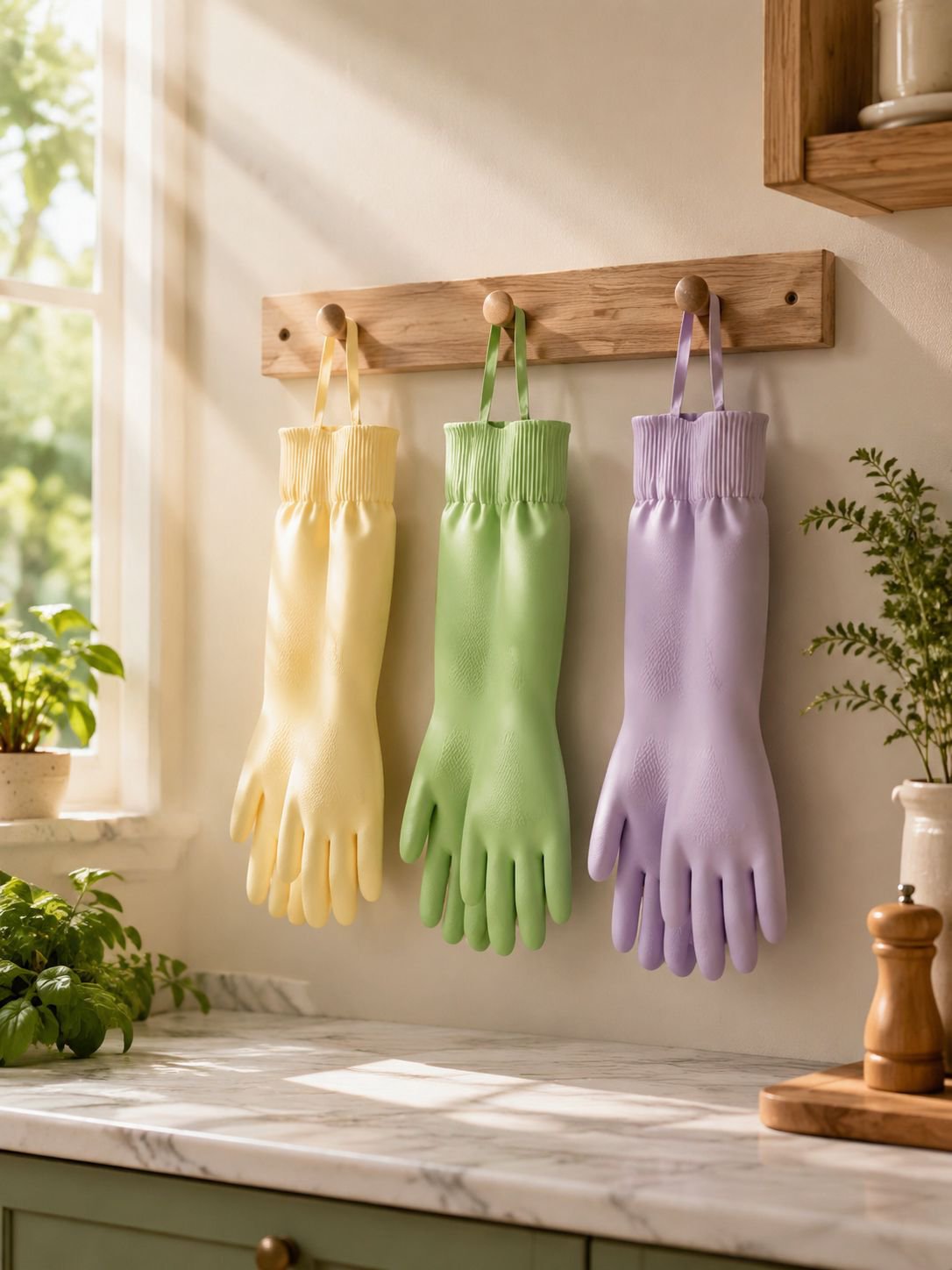 Ladies' non-slip gloves for everyday cleaning