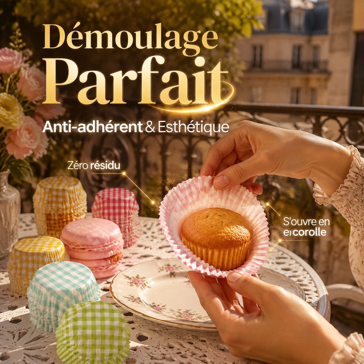 Mini moule à gâteau avec crème fouettée