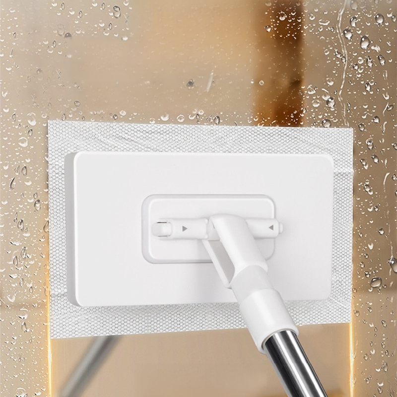 ไม้ถูพื้นอัตโนมัติแบบไม่ต้องใช้มือ พร้อมที่หนีบผ้าขนหนู