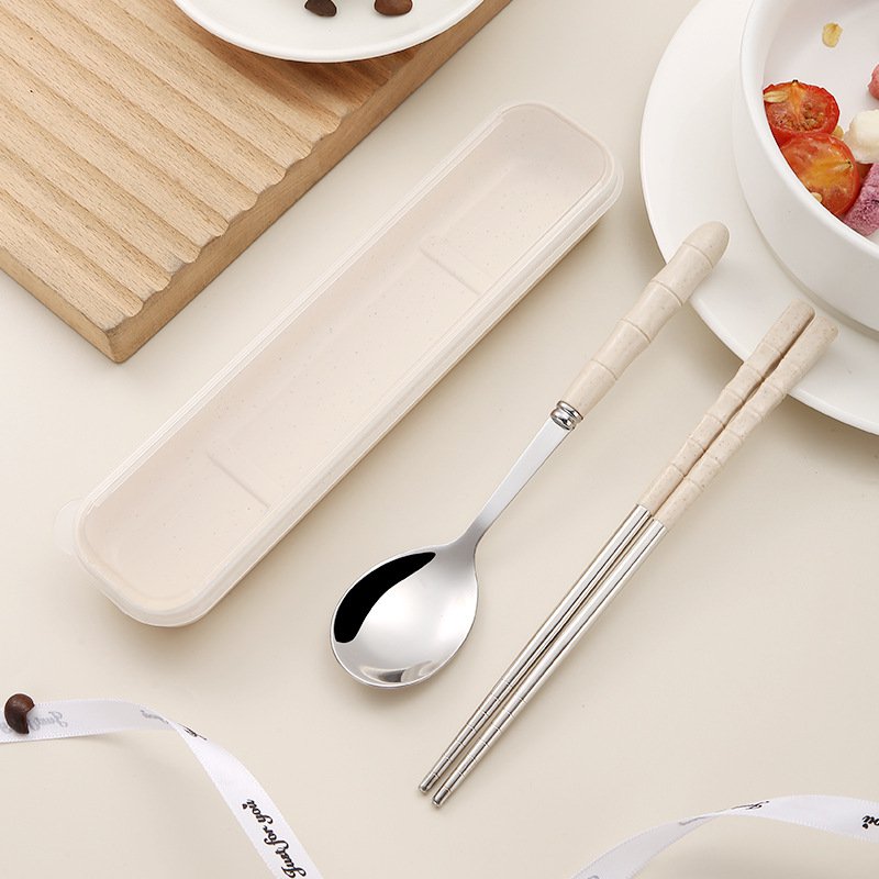 便攜式不鏽鋼餐具三件套