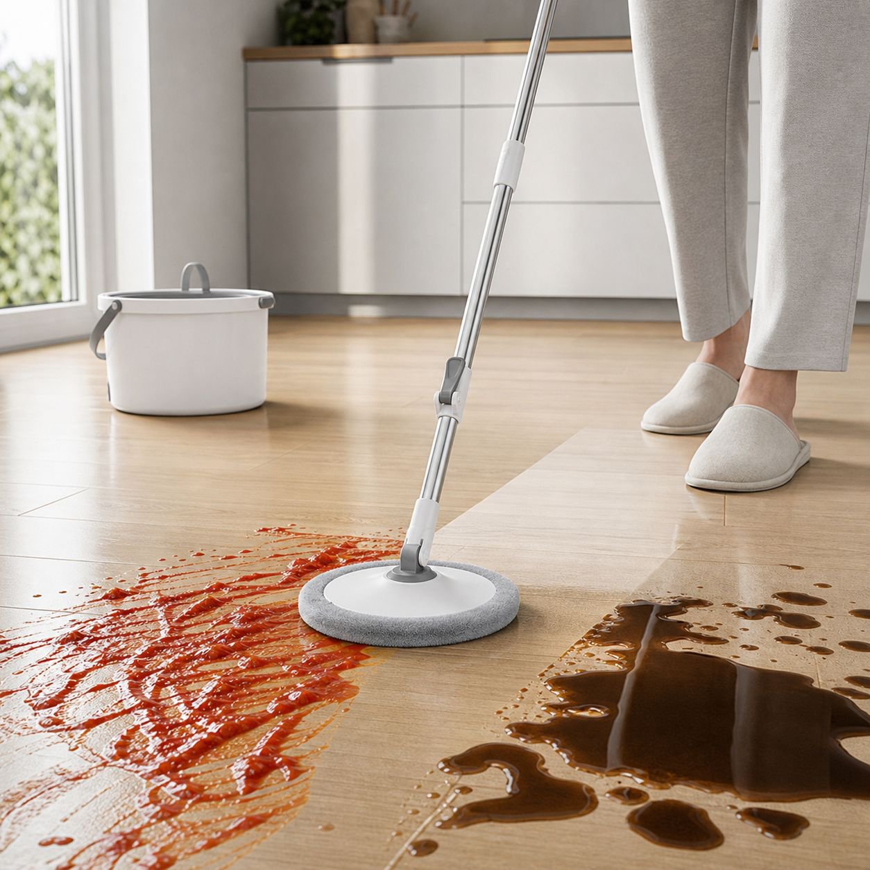 Freihändiges Mopp-Set für hygienische Bodenreinigung