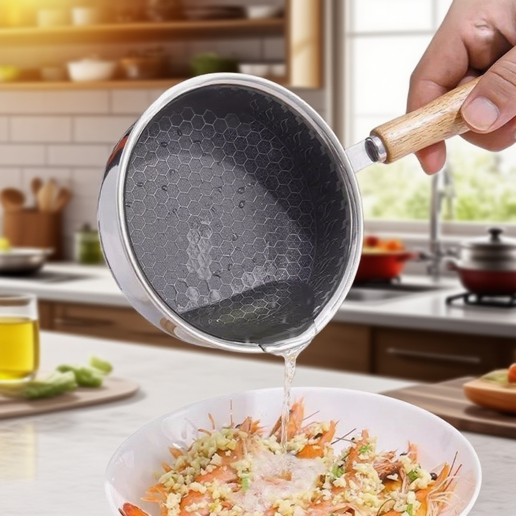 Domácí nepřilnavá pánev Splash na smažení, speciální pro indukci