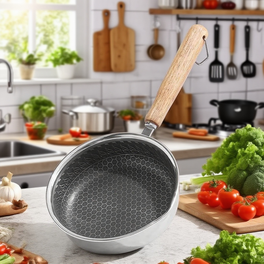 Domácí nepřilnavá pánev Splash na smažení, speciální pro indukci