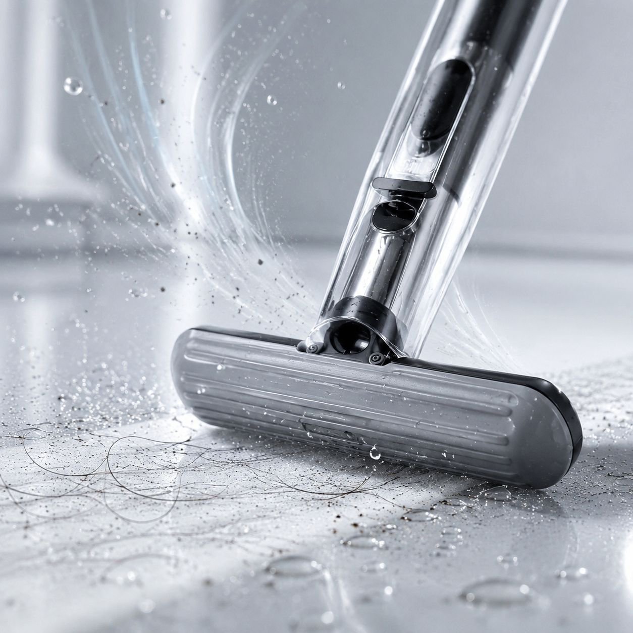 User-friendly mini spray mop for quick cleanup