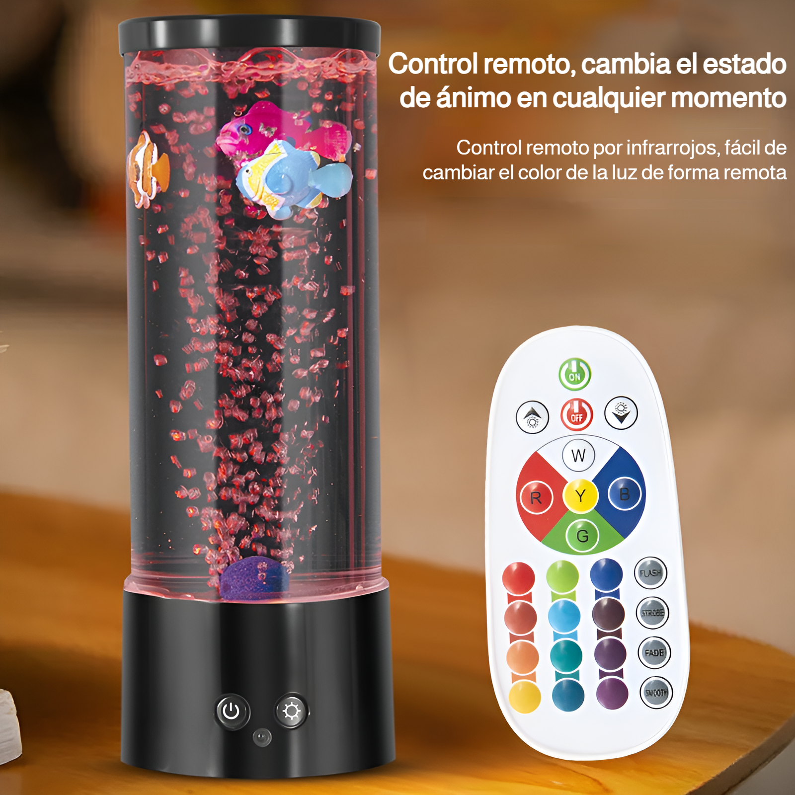 Lámpara de pez burbuja JMY LED de alto brillo, luz nocturna USB, adornos creativos para habitación d