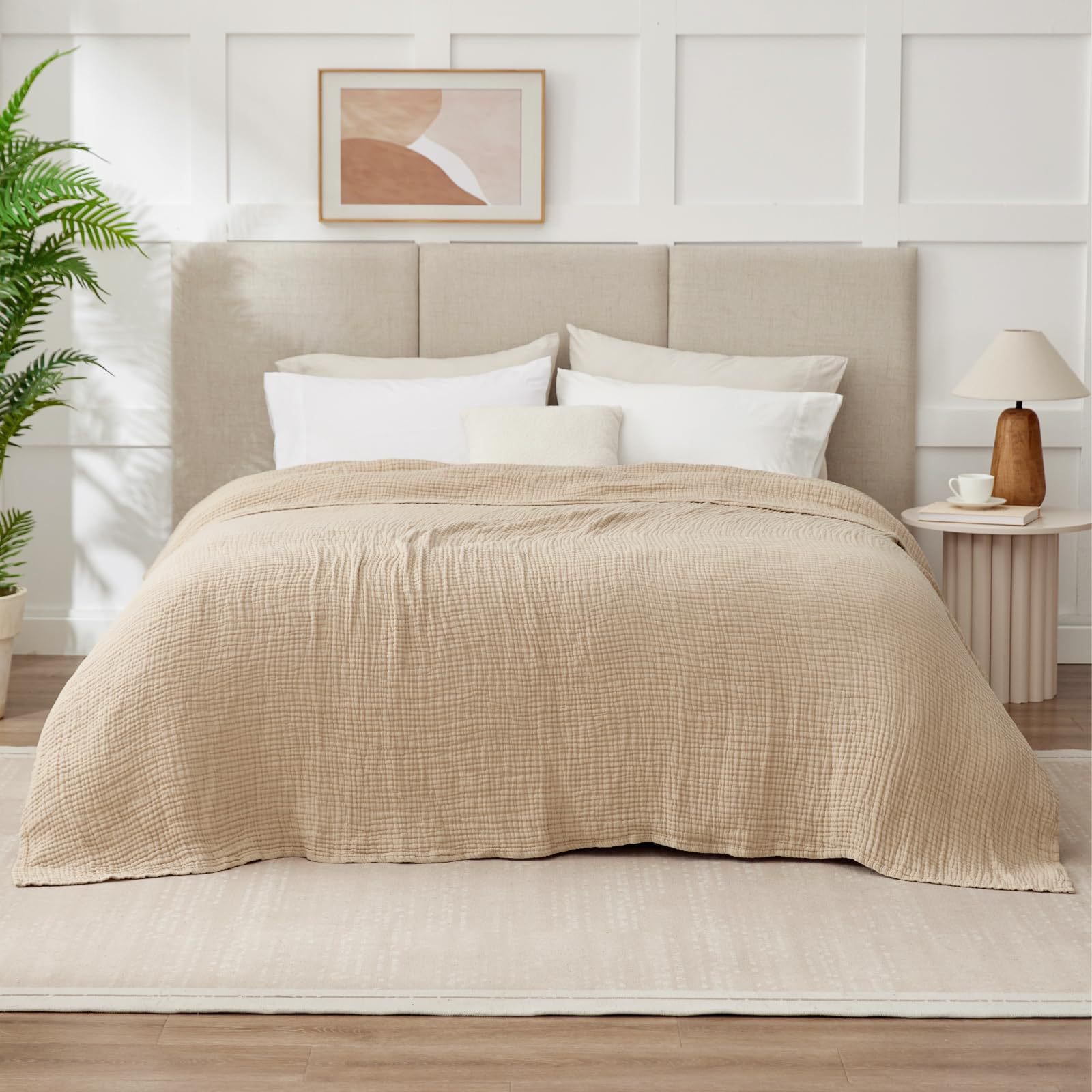 Gentle and soft cotton blanket for summer