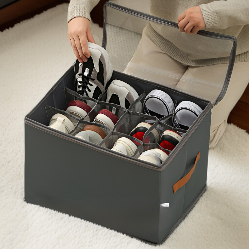 다용도 체크 의류 정리 수납함