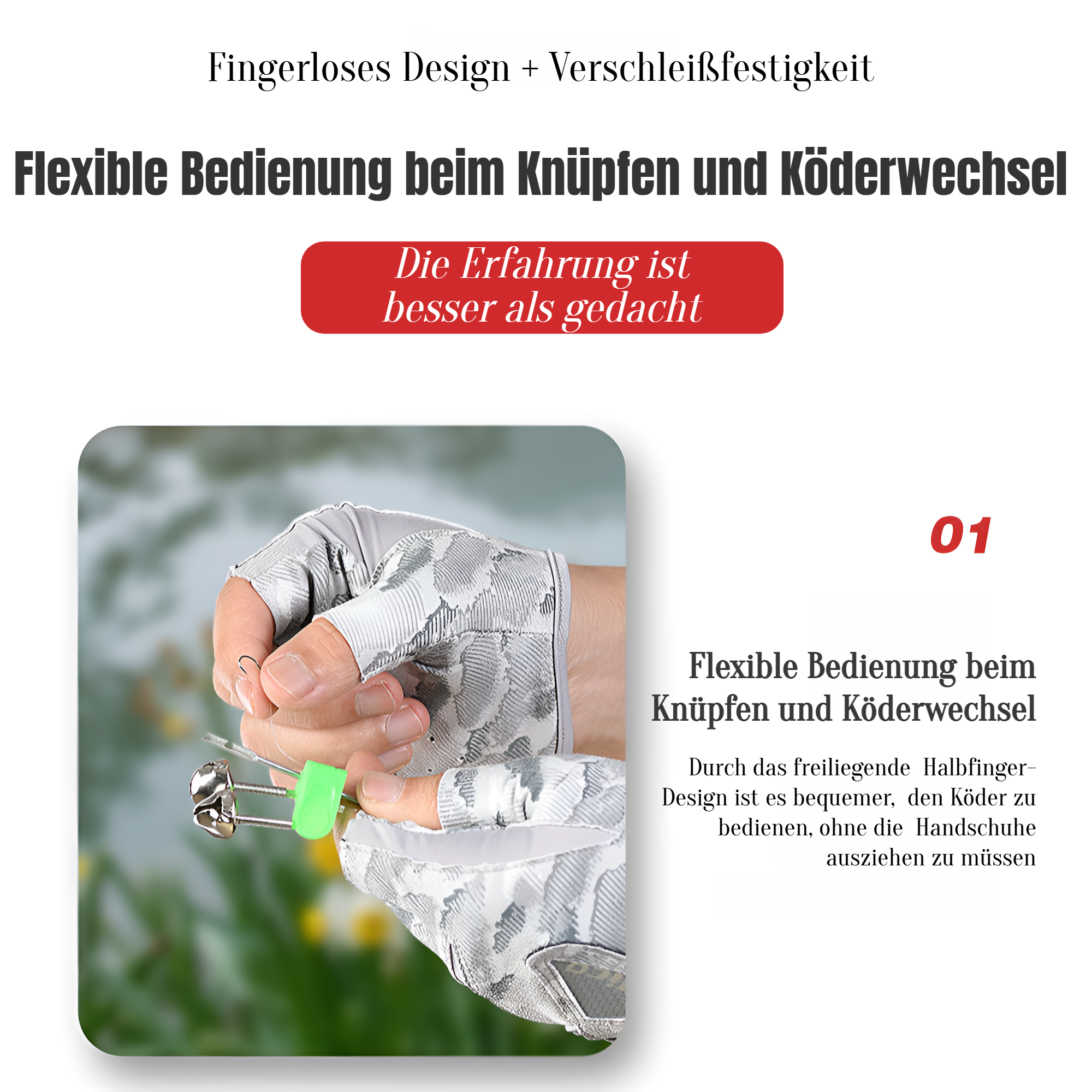 Atmungsaktive Outdoor-Halbfingerhandschuhe