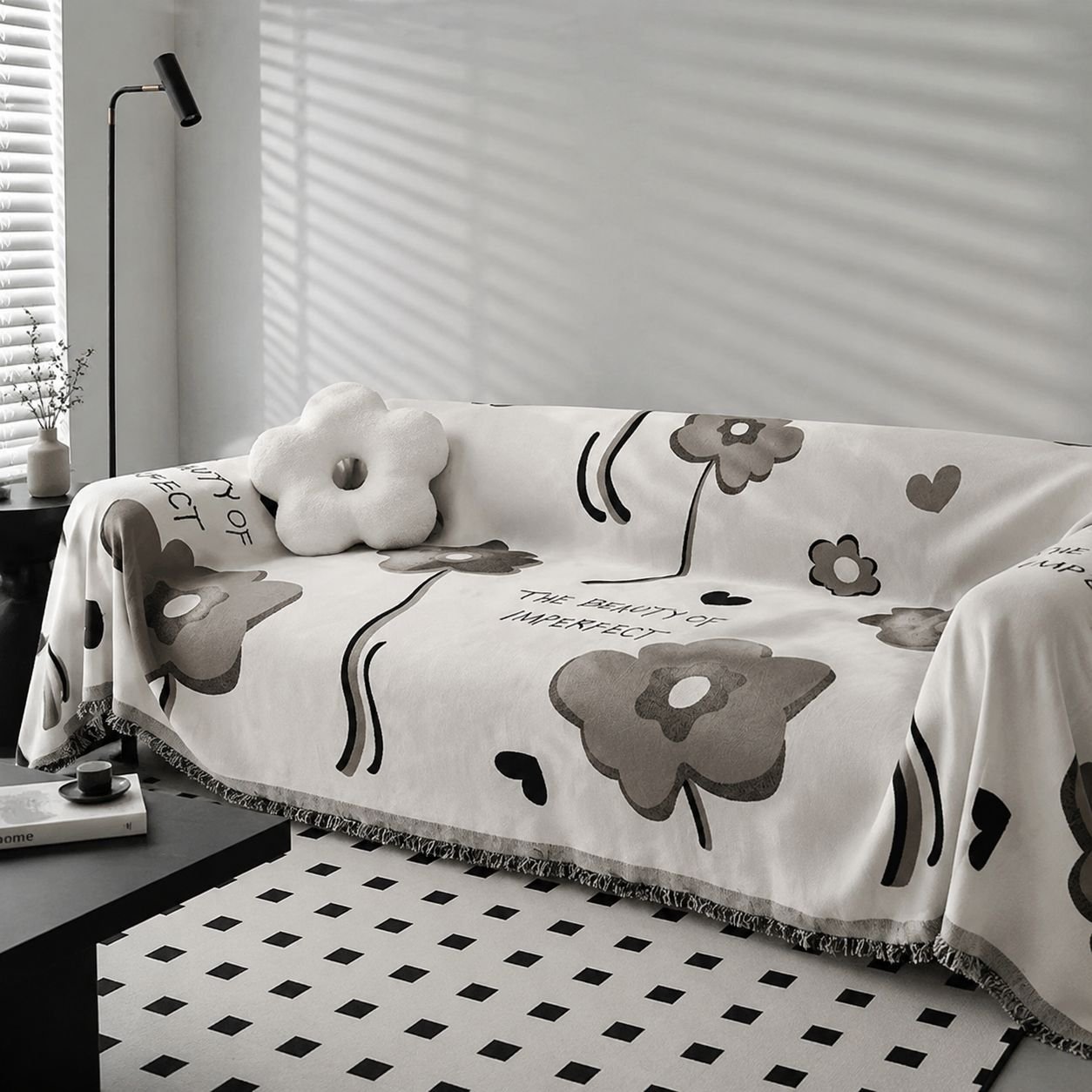 Scandinavian style sofa towel with durable material