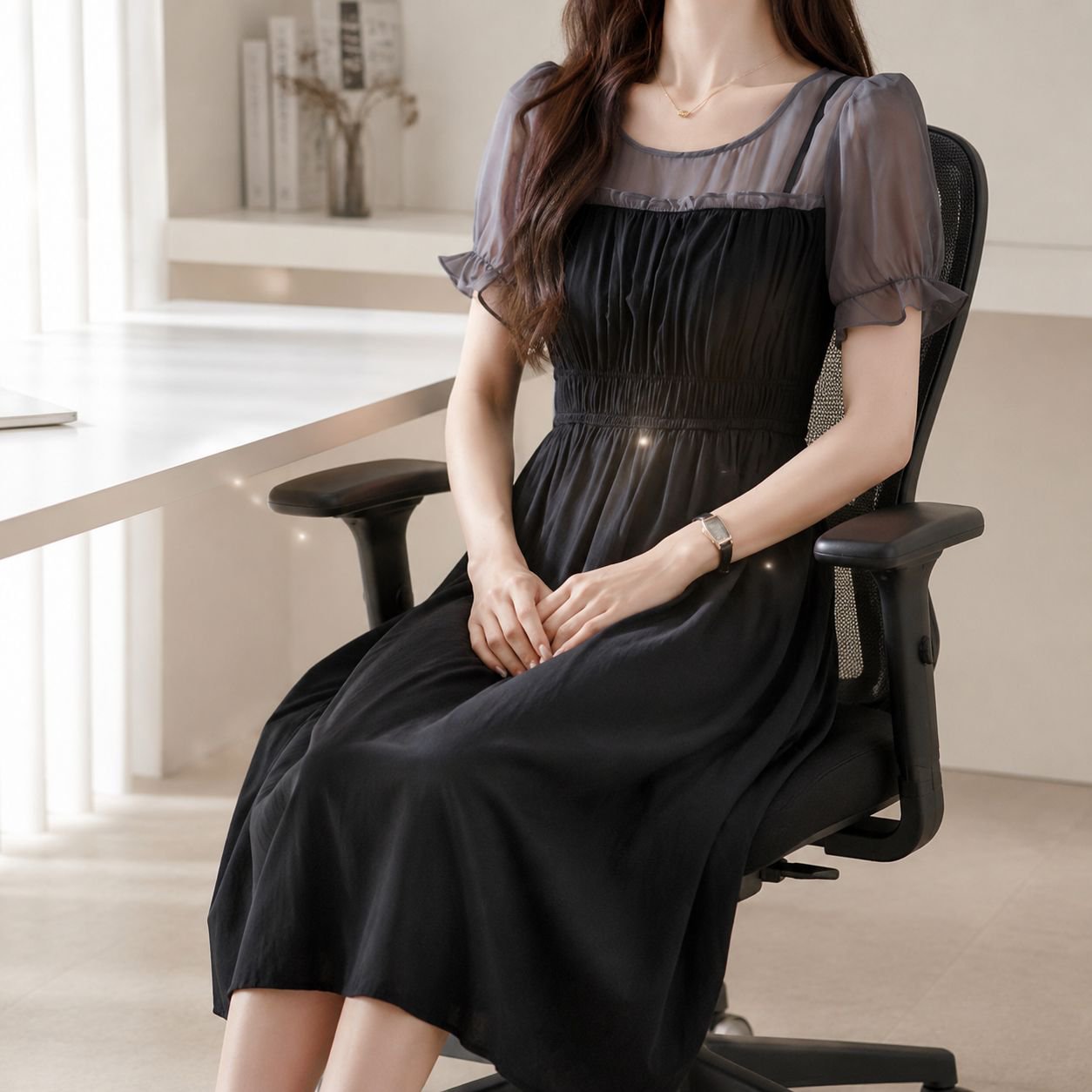 우아한 기질 여신 원피스 여름 신상