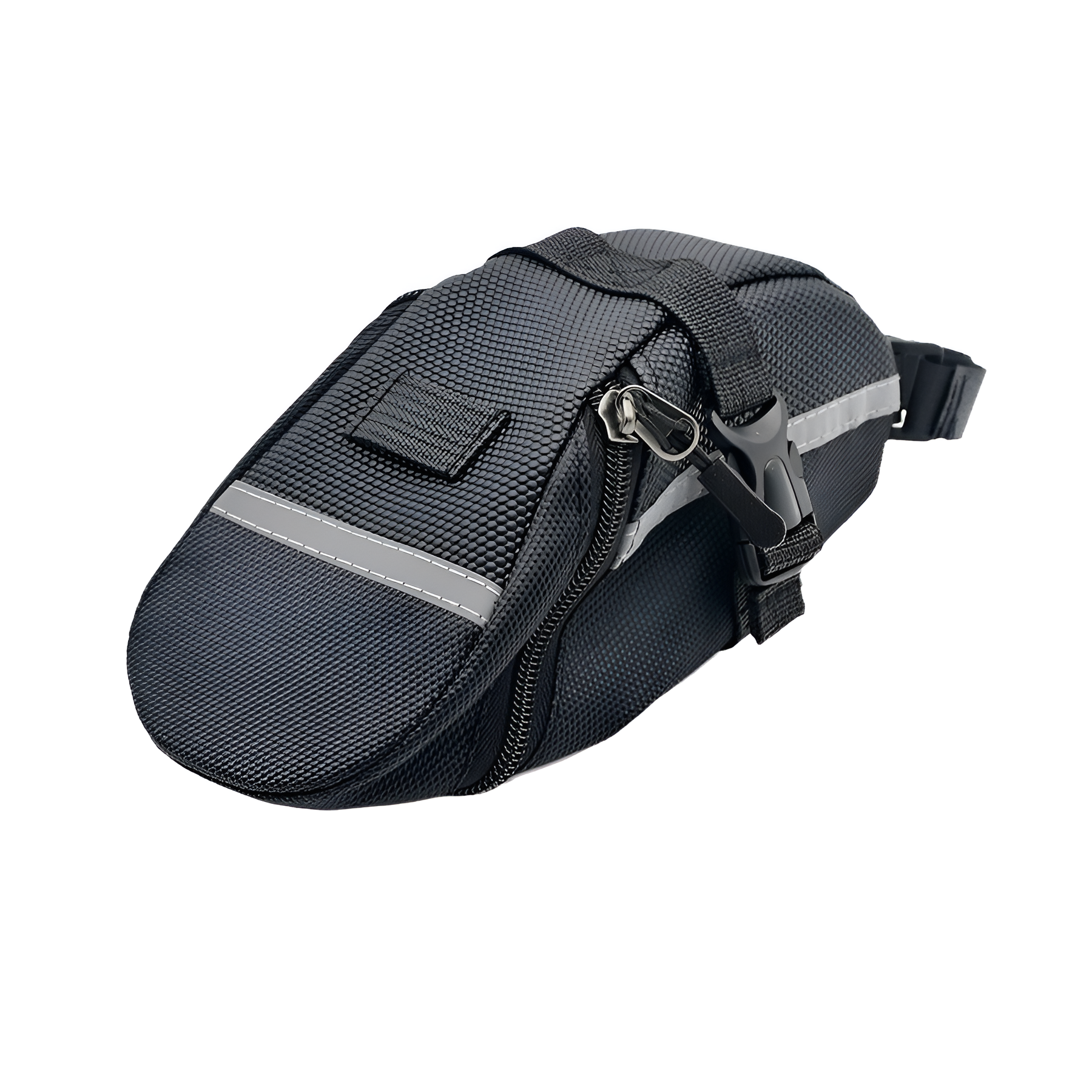 Kompakte Fahrradsatteltasche mit Reflektor