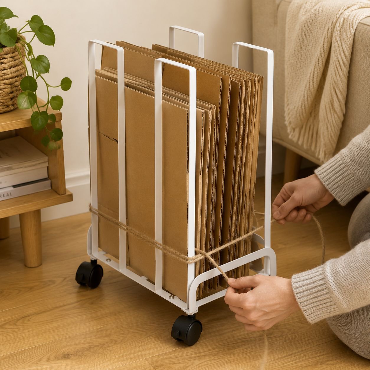 Rollable Carton Storage Stand