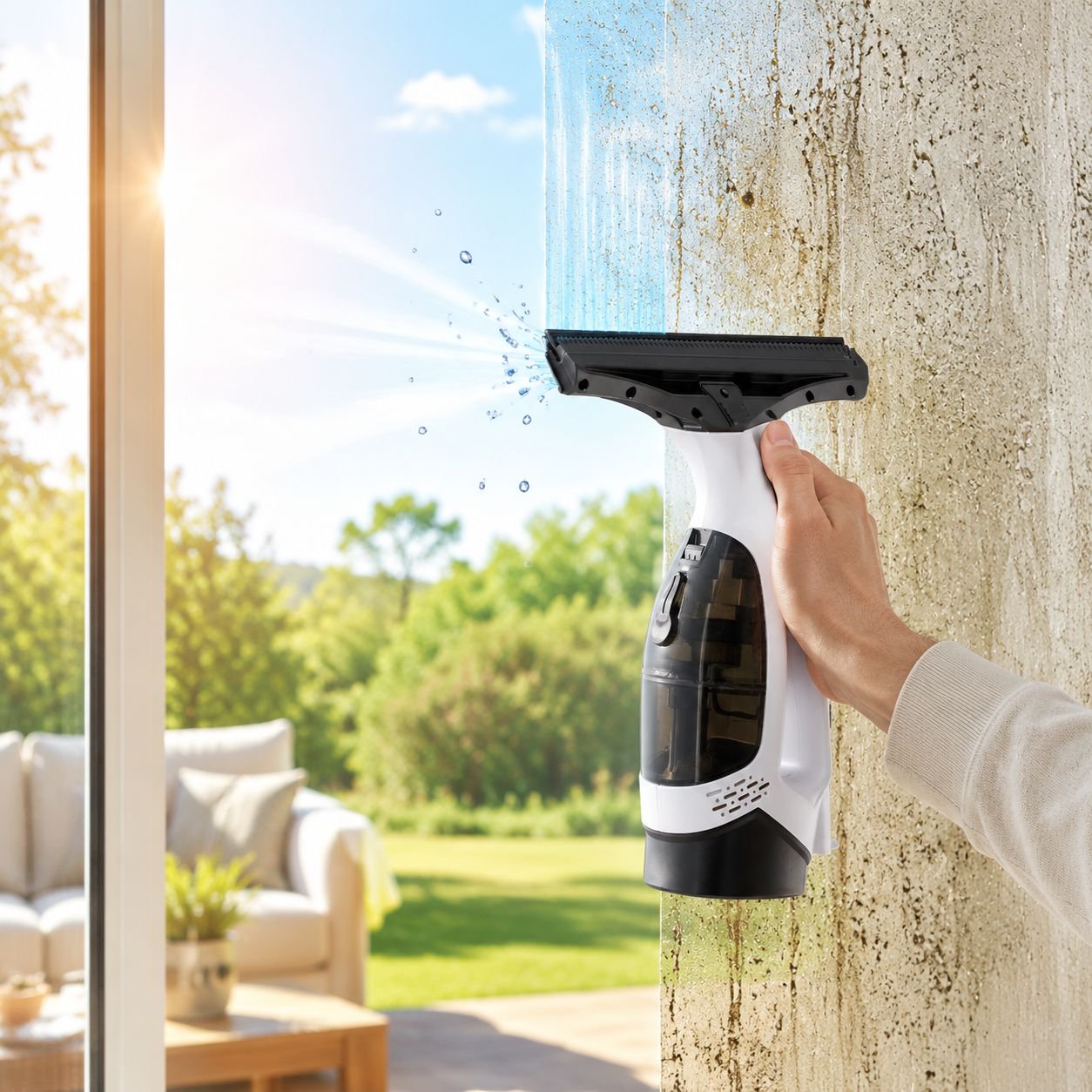 Portable glass cleaner/window wiper