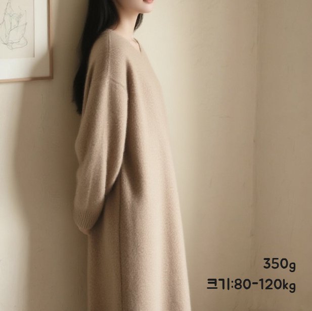 부드러운 소재의 롱 니트 질감