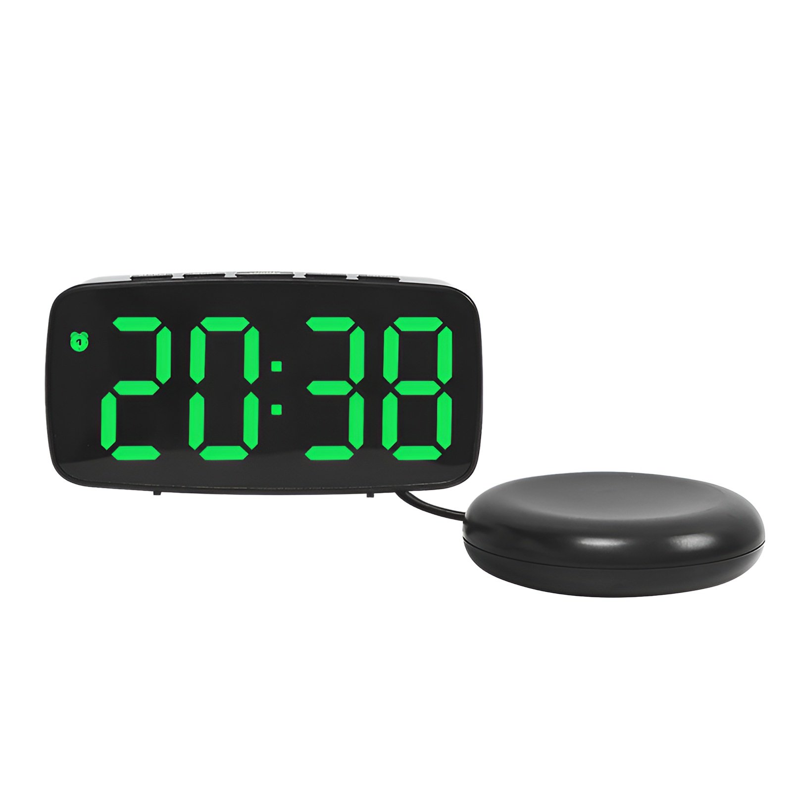 Radio-Controlled LED Vibrating Alarm Clock with Snooze and Large Digits