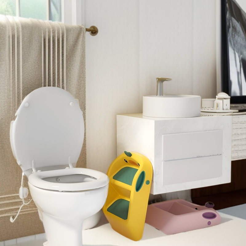 幼児用バスルームフットスツール 軽量で持ち運び簡単