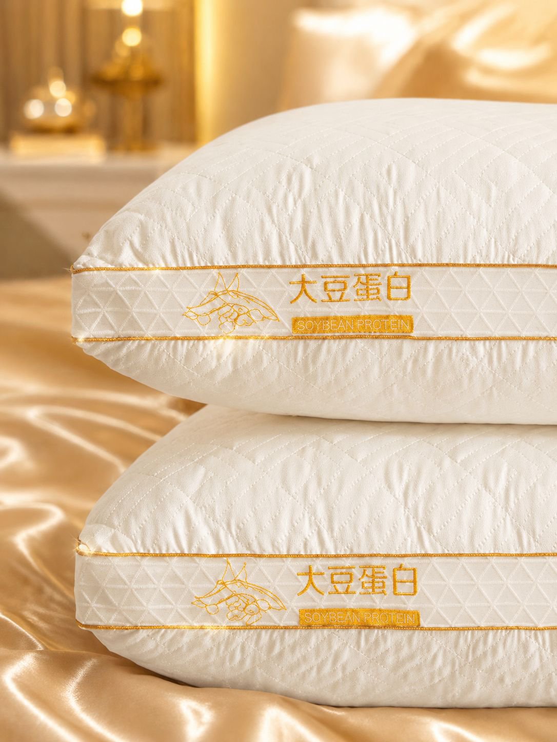 Hypoallergenic men's pillow with antibacterial features