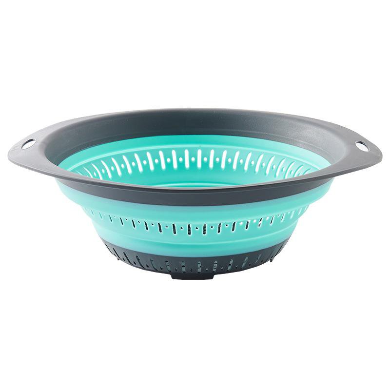 Multifunctional Foldable Kitchen Drain Basket Silicone Fruit and Vegetable Strainer