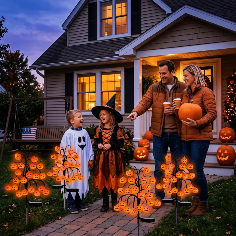 JMY-Halloween Solar Pumpkin Branch Lamp