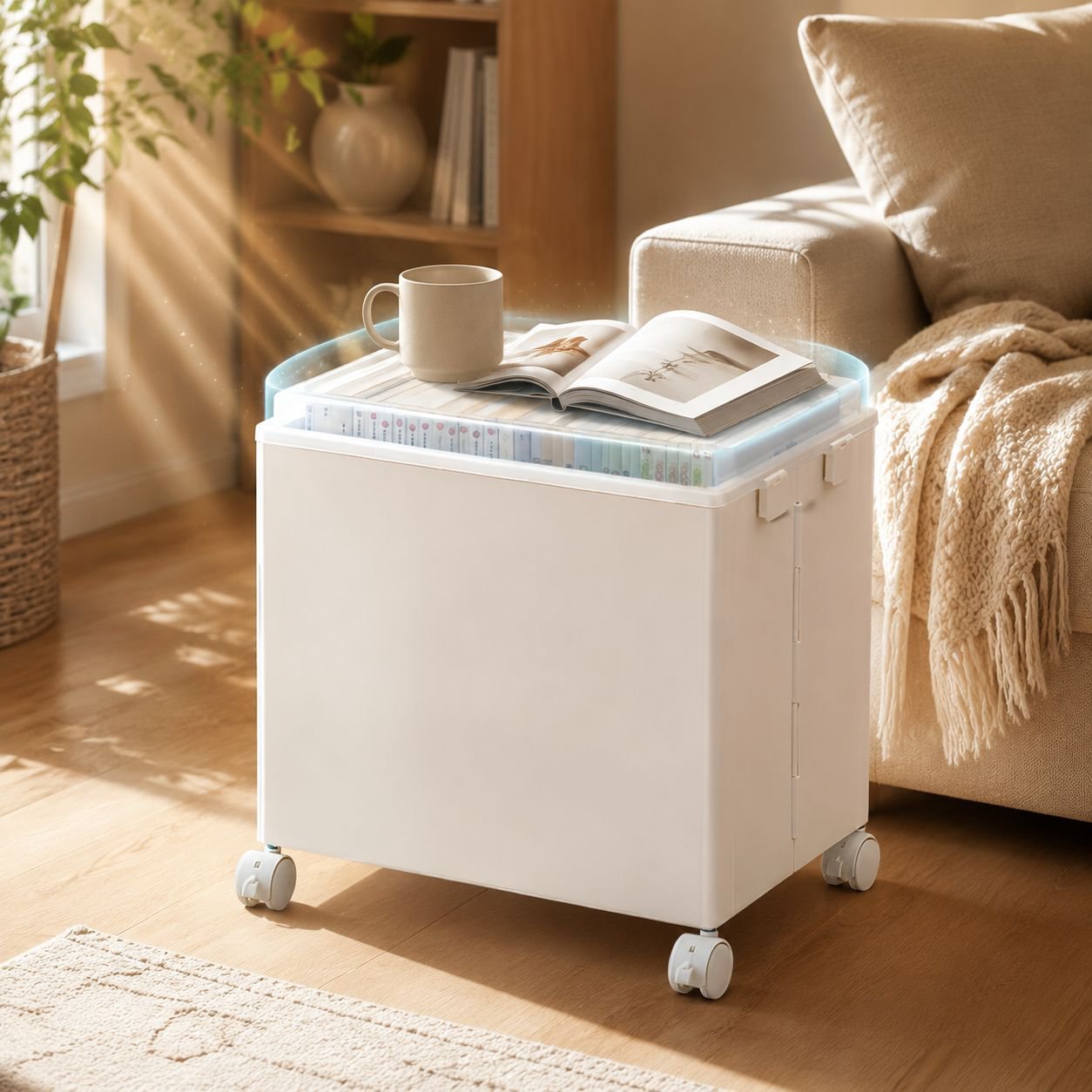 Space-saving under desk trolley for home office
