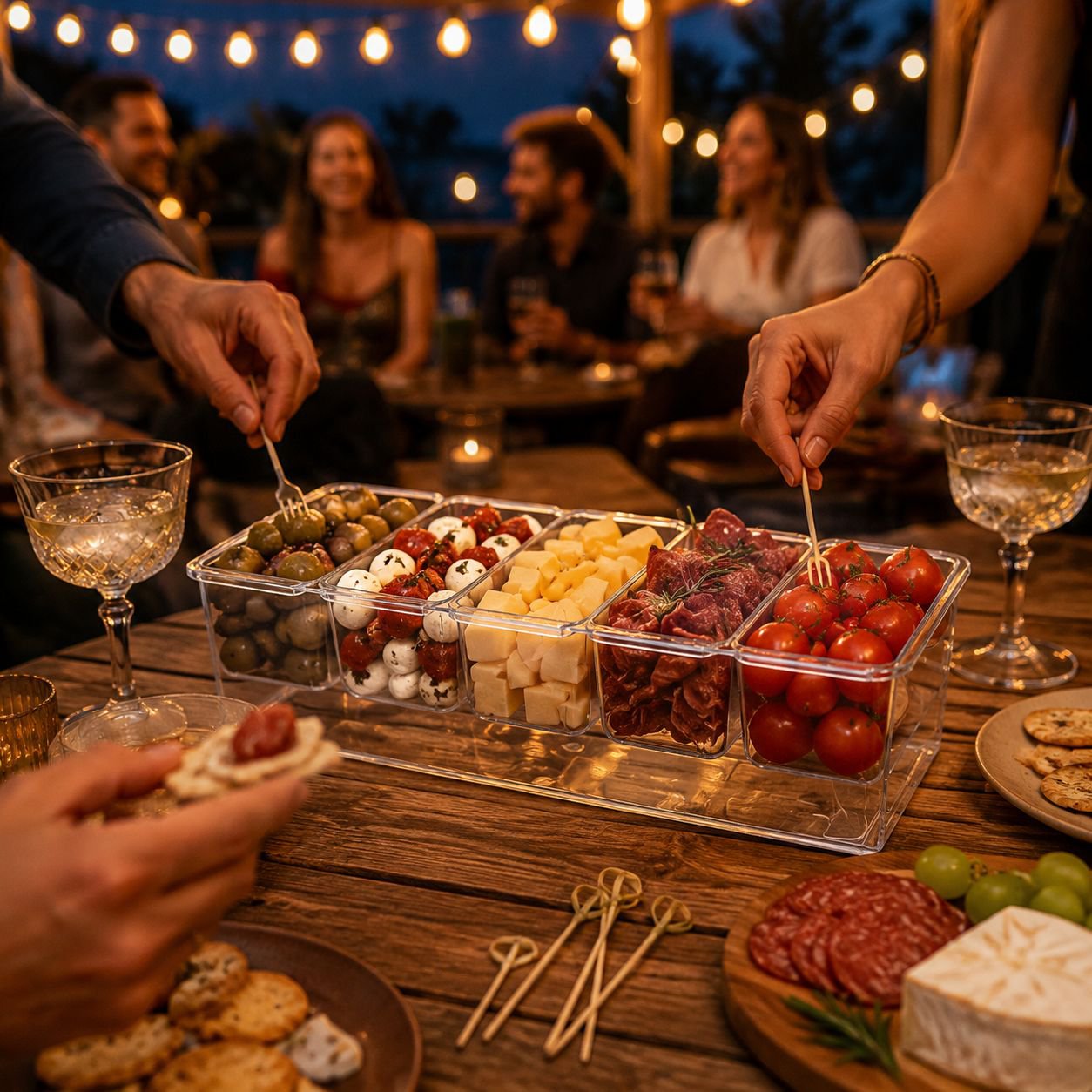 Frischhaltebox für Salat und Gemüse mit separater Kammer