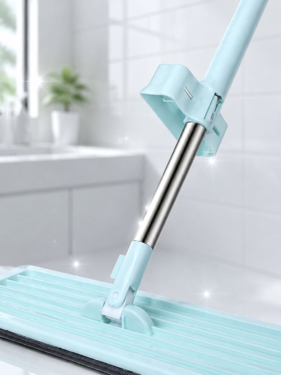 Free rotating flat mop for convenient home cleaning