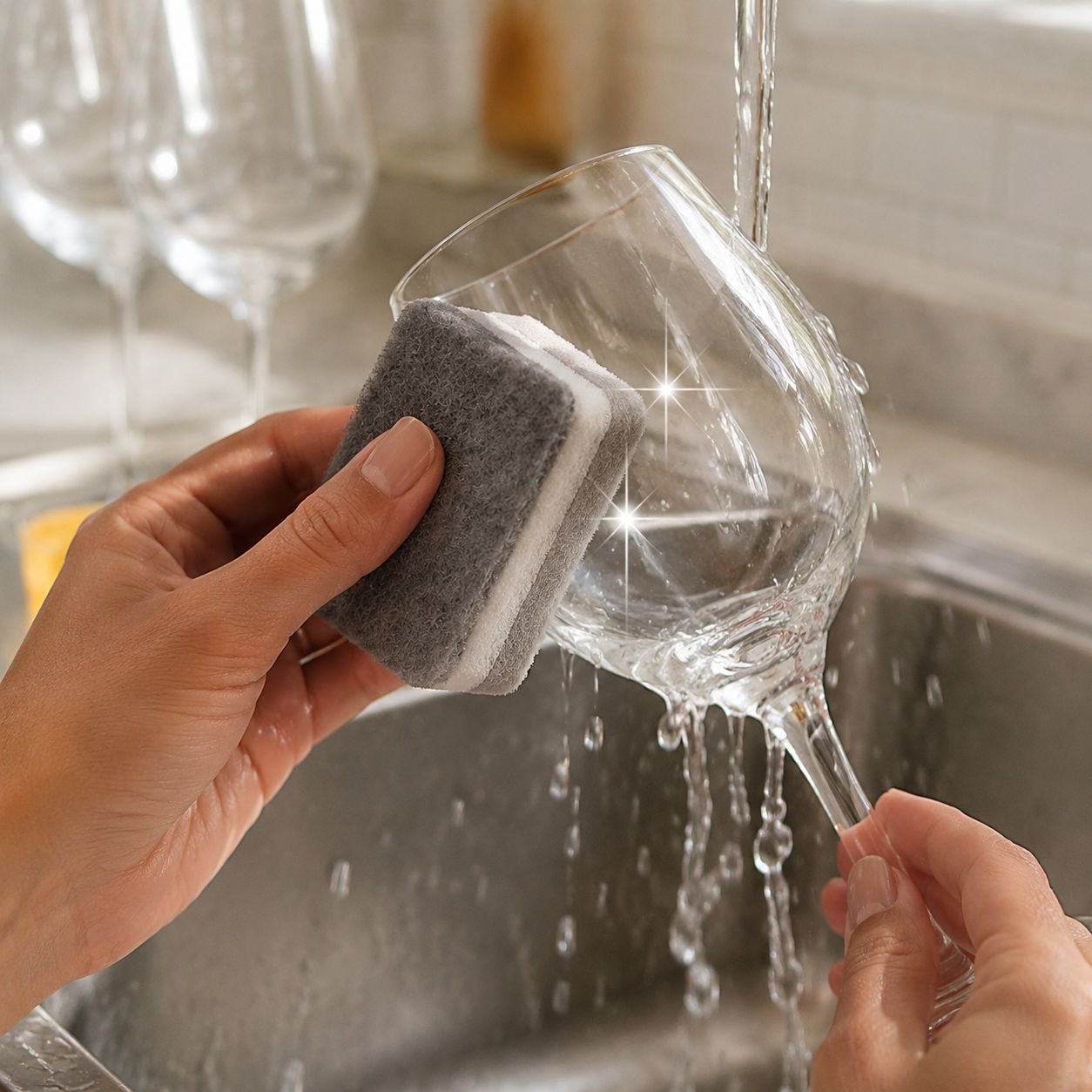 Versatile kitchen cleaning tool for pots and pans
