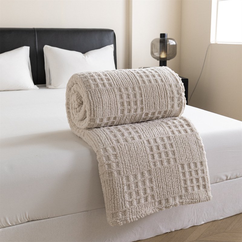 Double-Sided Fleece Waffle Jacquard