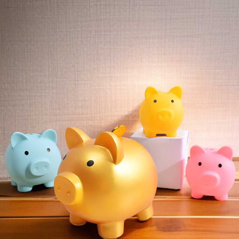 エナメル仕上げのクリエイティブな豚型貯金箱