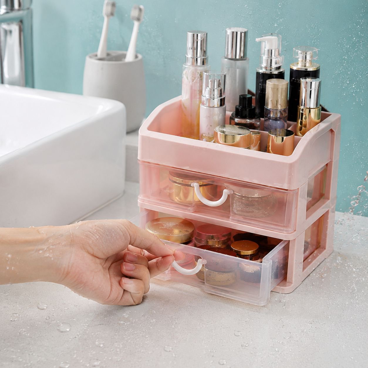Desktop Drawer Type Lipstick Organizer