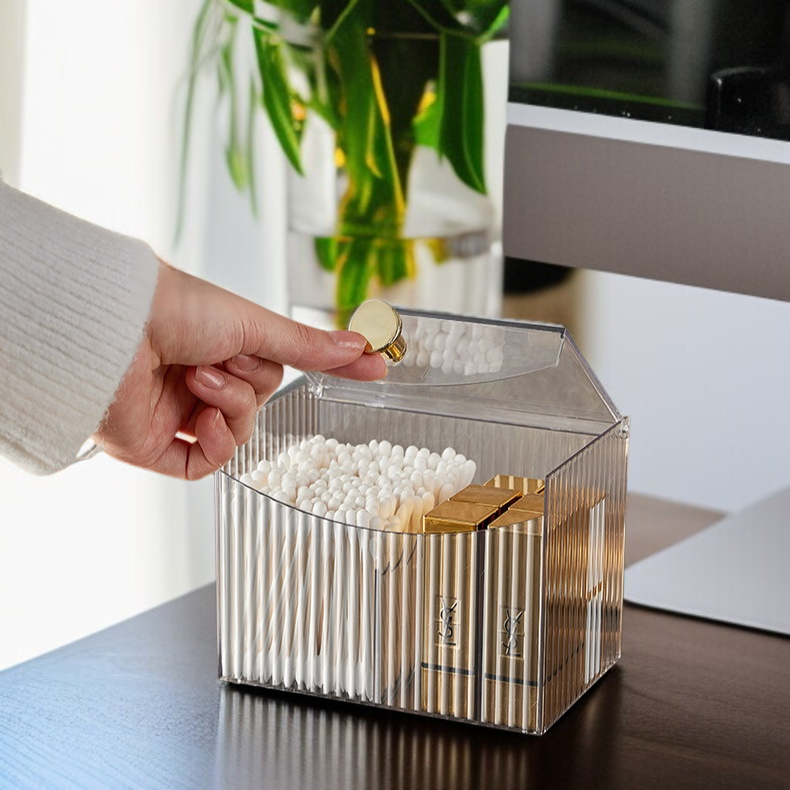 Tragbarer Make-up Organizer aus transparentem Material