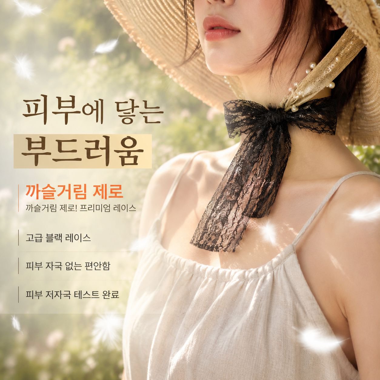 여름 자외선 차단 프렌치 레이스 리본 밀짚모자 여성 비치 모자 2026 신상