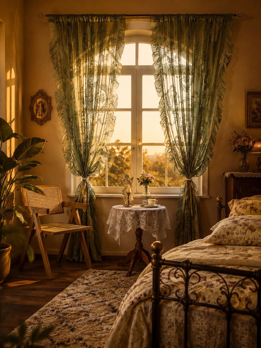 Timeless living room decor with semi-blackout curtains