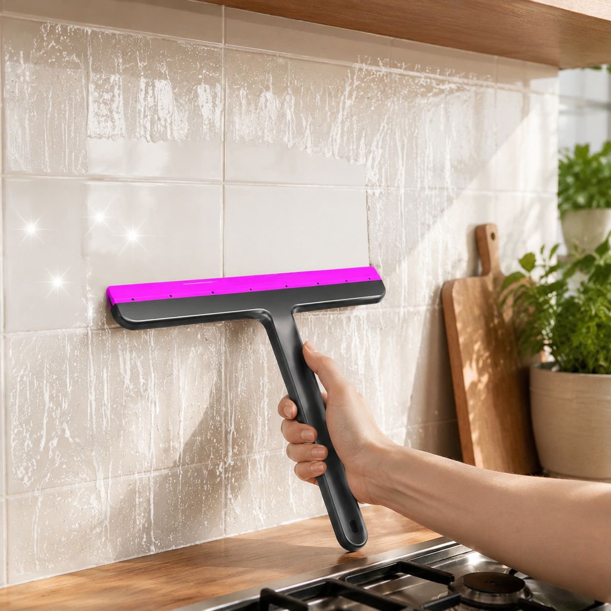 Lightweight glass wiper for home use