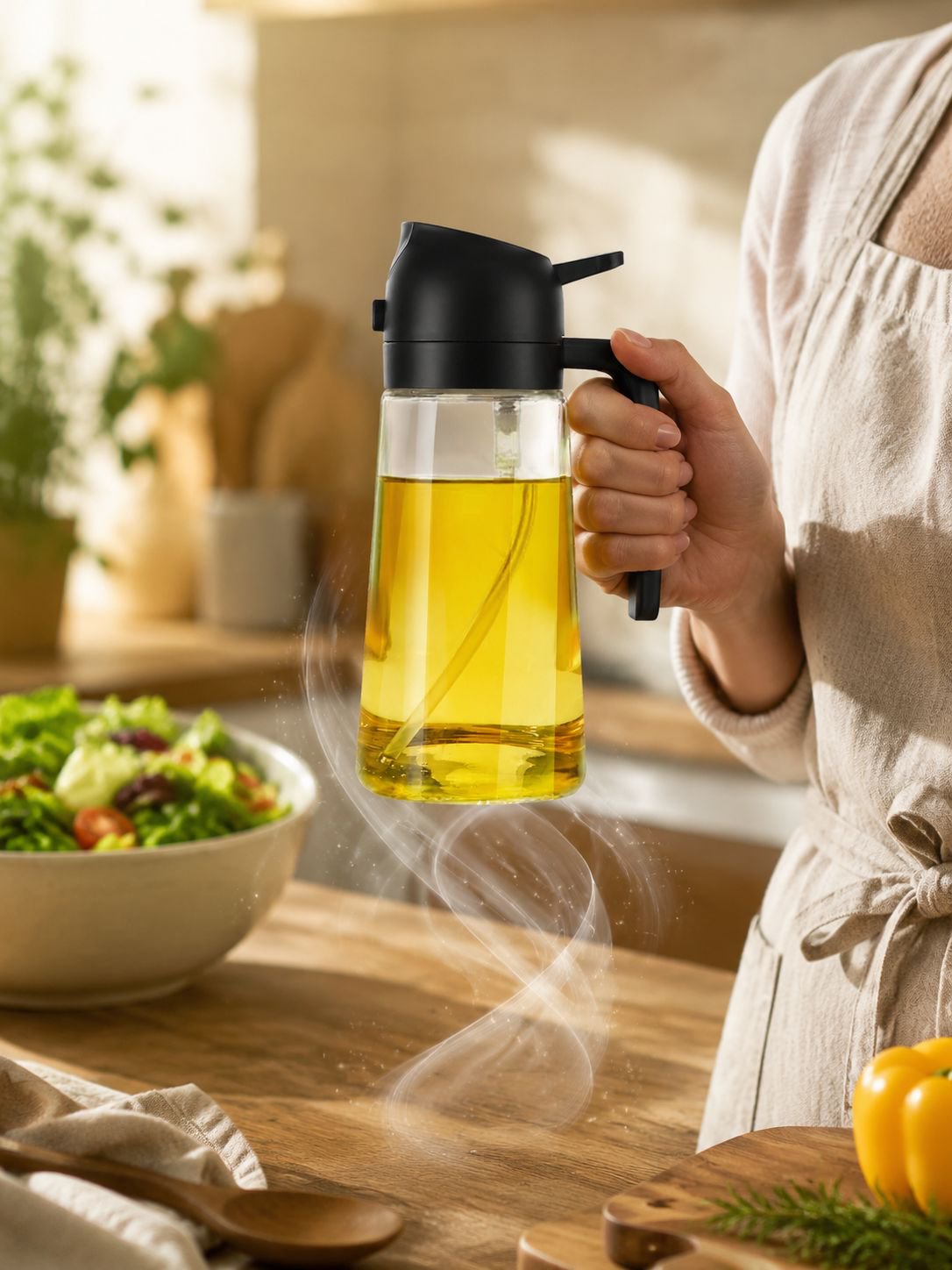 Olive oil dispenser for grilling and roasting