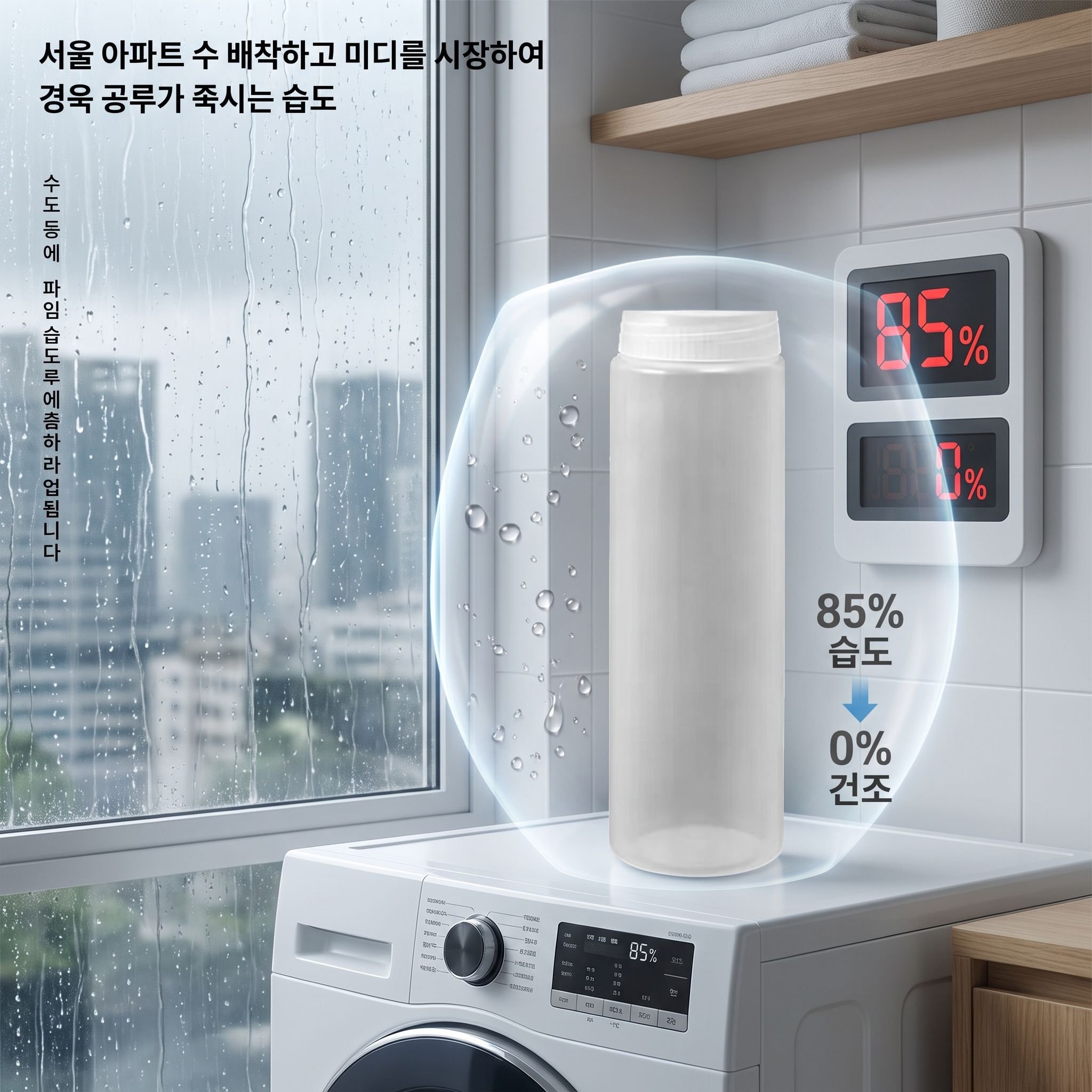 휴대용 세탁세제 수납통 방습 보관함 가정용