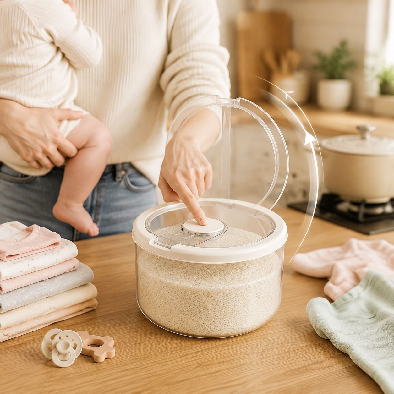 Kitchen Flour Storage Tank, Insect-Proof, Moisture-Proof, Airtight Canister