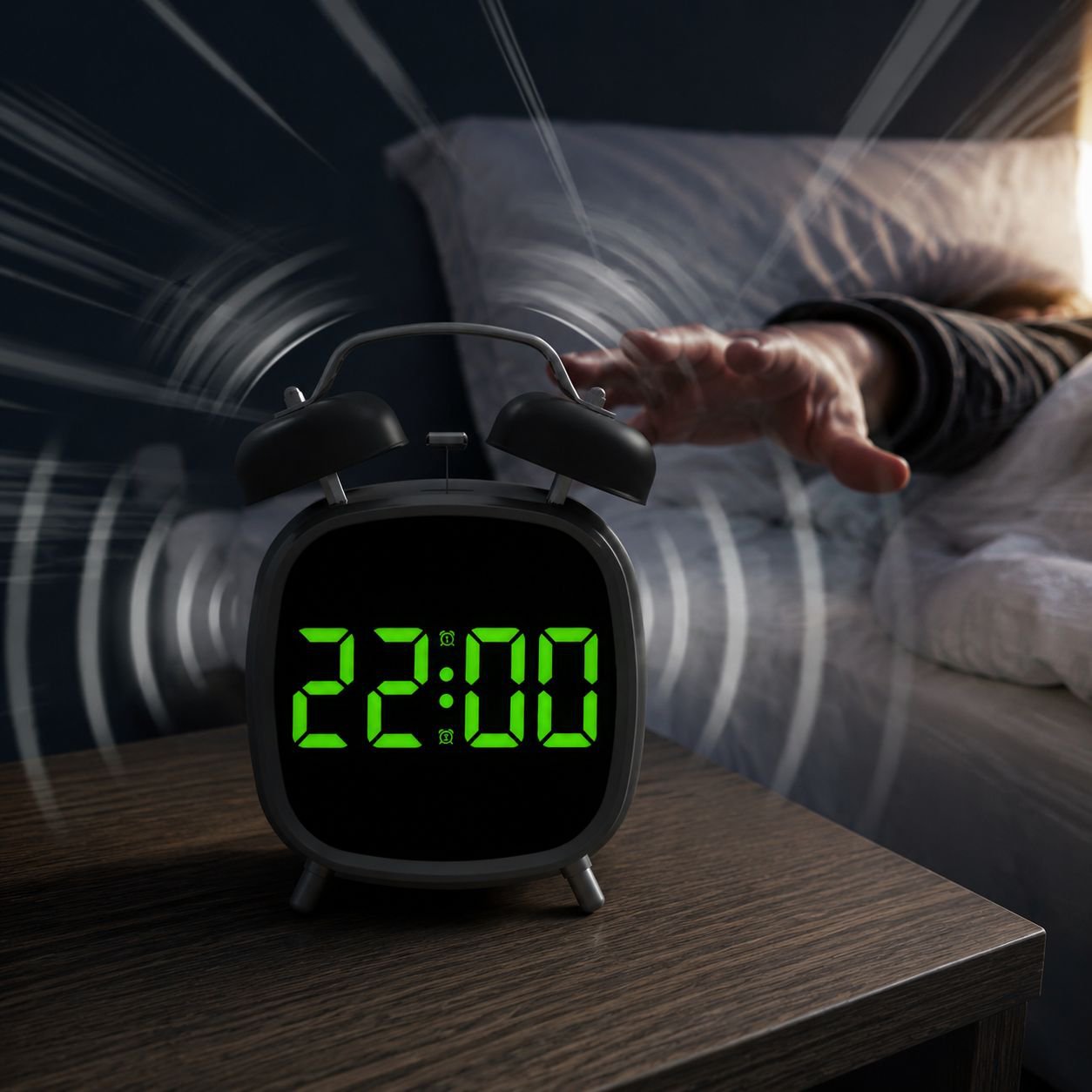 Metal Loud Bell LED Multifunctional Alarm Clock for Heavy Sleepers