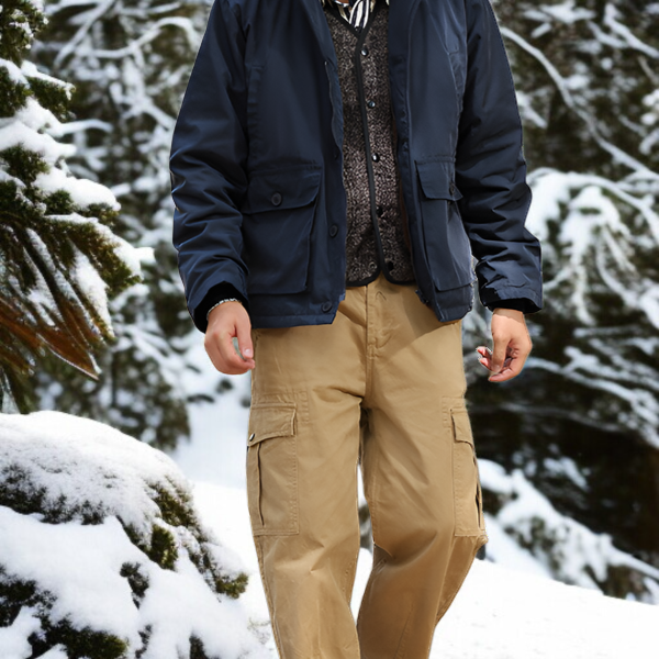 高級ウール素材のメンズAL-1コート詳細