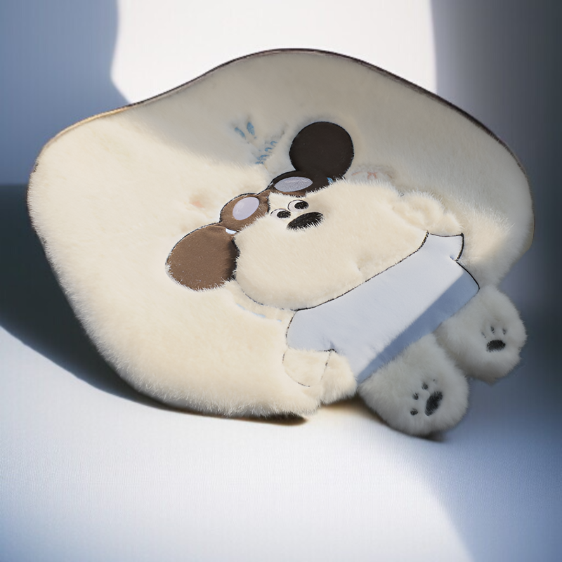 冬用ぬいぐるみカーシートクッション正面画像