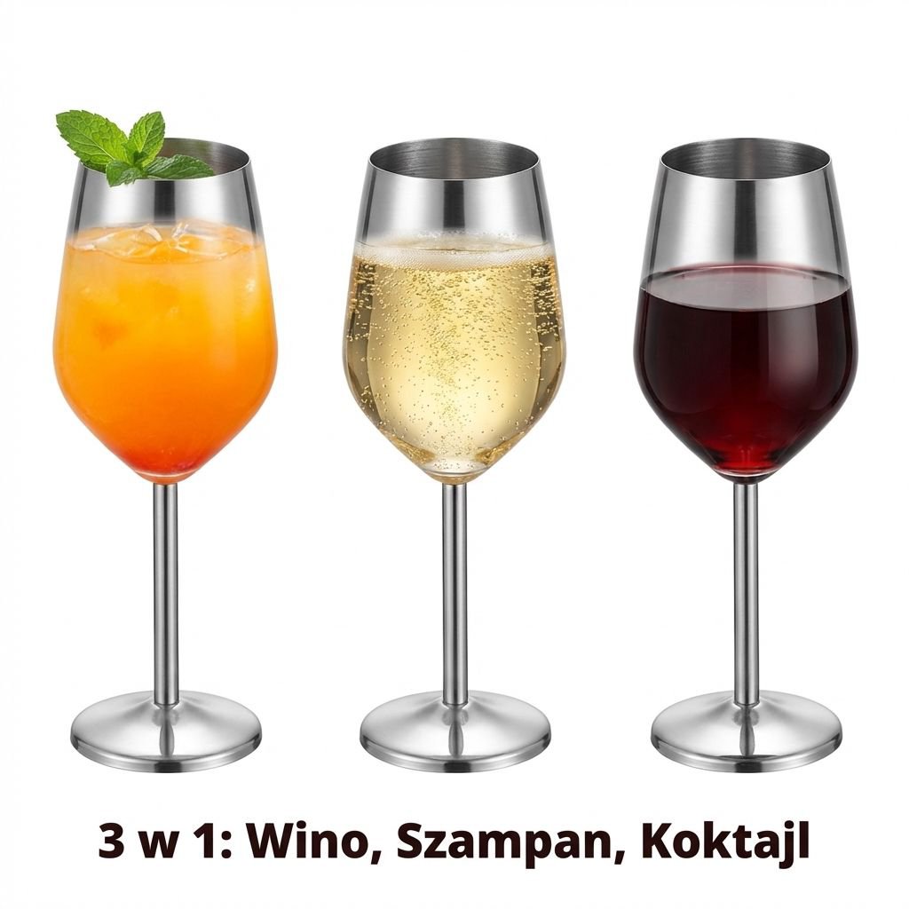 Kieliszek do wina ze stali nierdzewnej 304