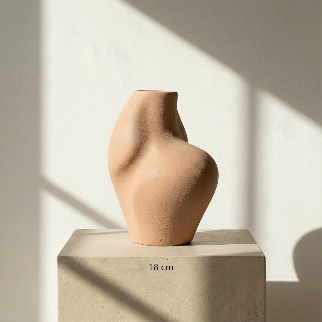 客廳擺設用淺棕抽象藝術雕塑