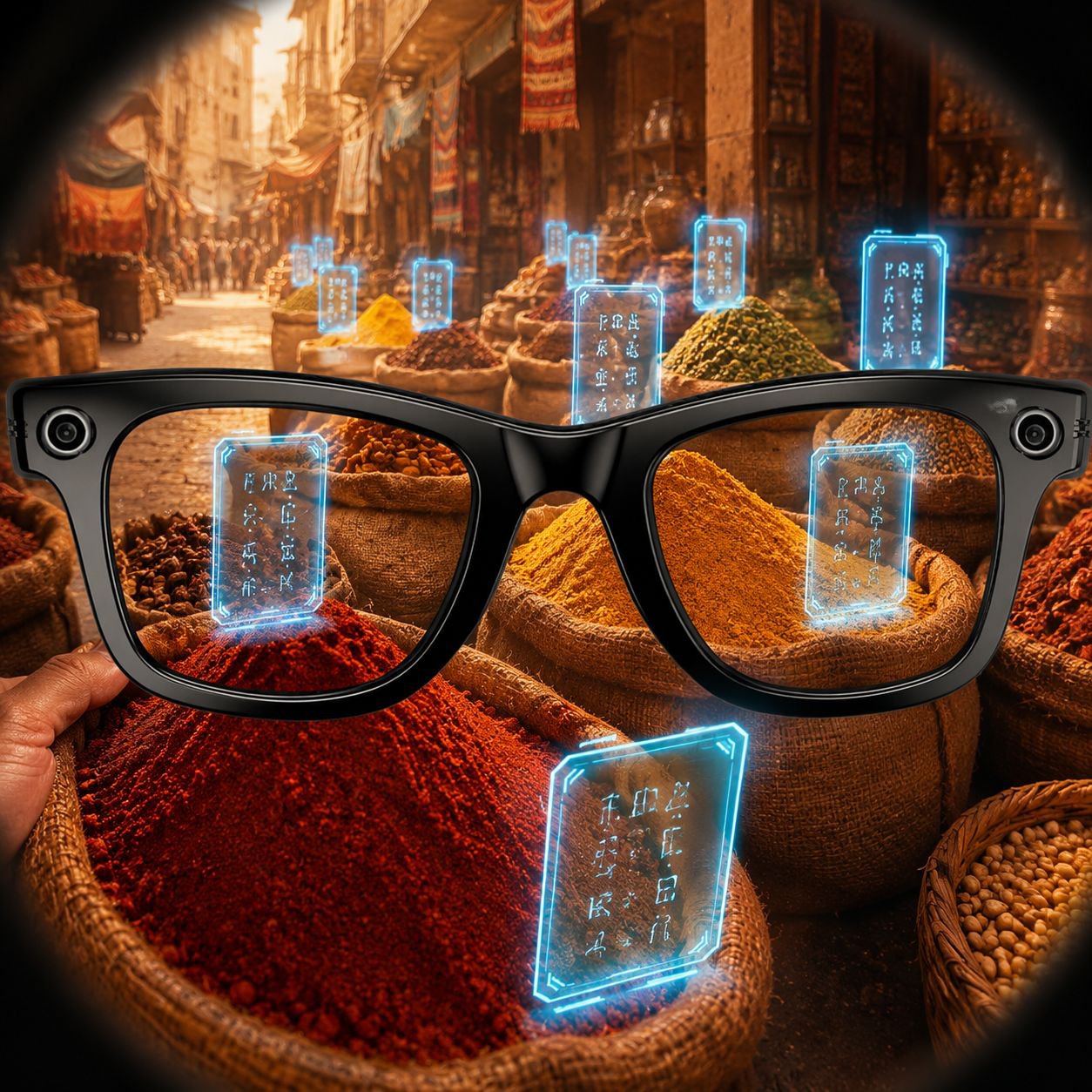 Videofunktion der intelligenten 4K-Brille im Einsatz