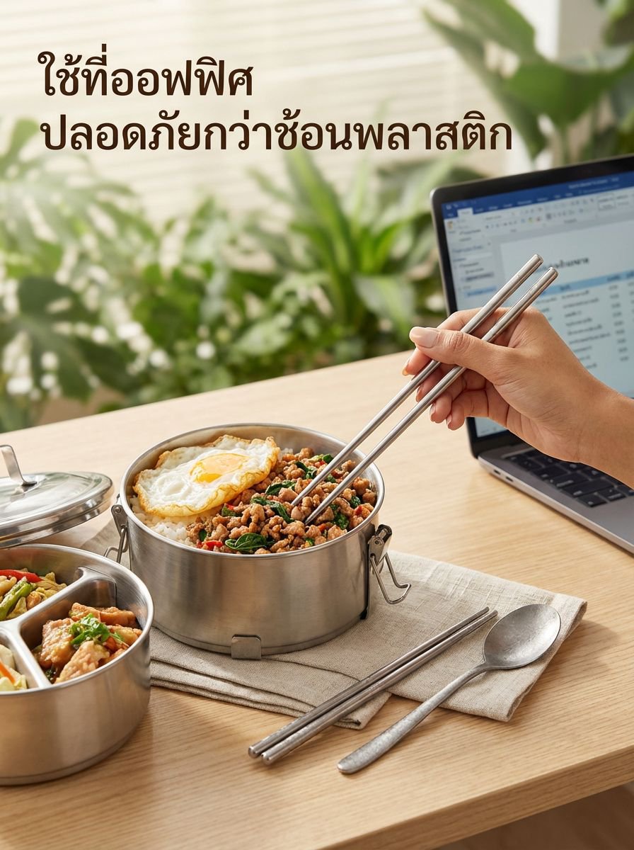 กล่องเก็บตะเกียบไทเทเนียมแท้แบบพกพา ดีไซน์ทันสมัย