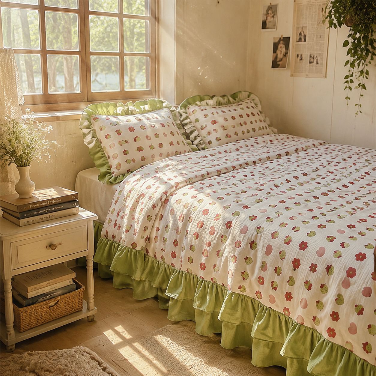 Dormitory Sheet Cloud Lace Bed Skirt Single Hat Dormitory Sheet Bubble Yarn Sheet